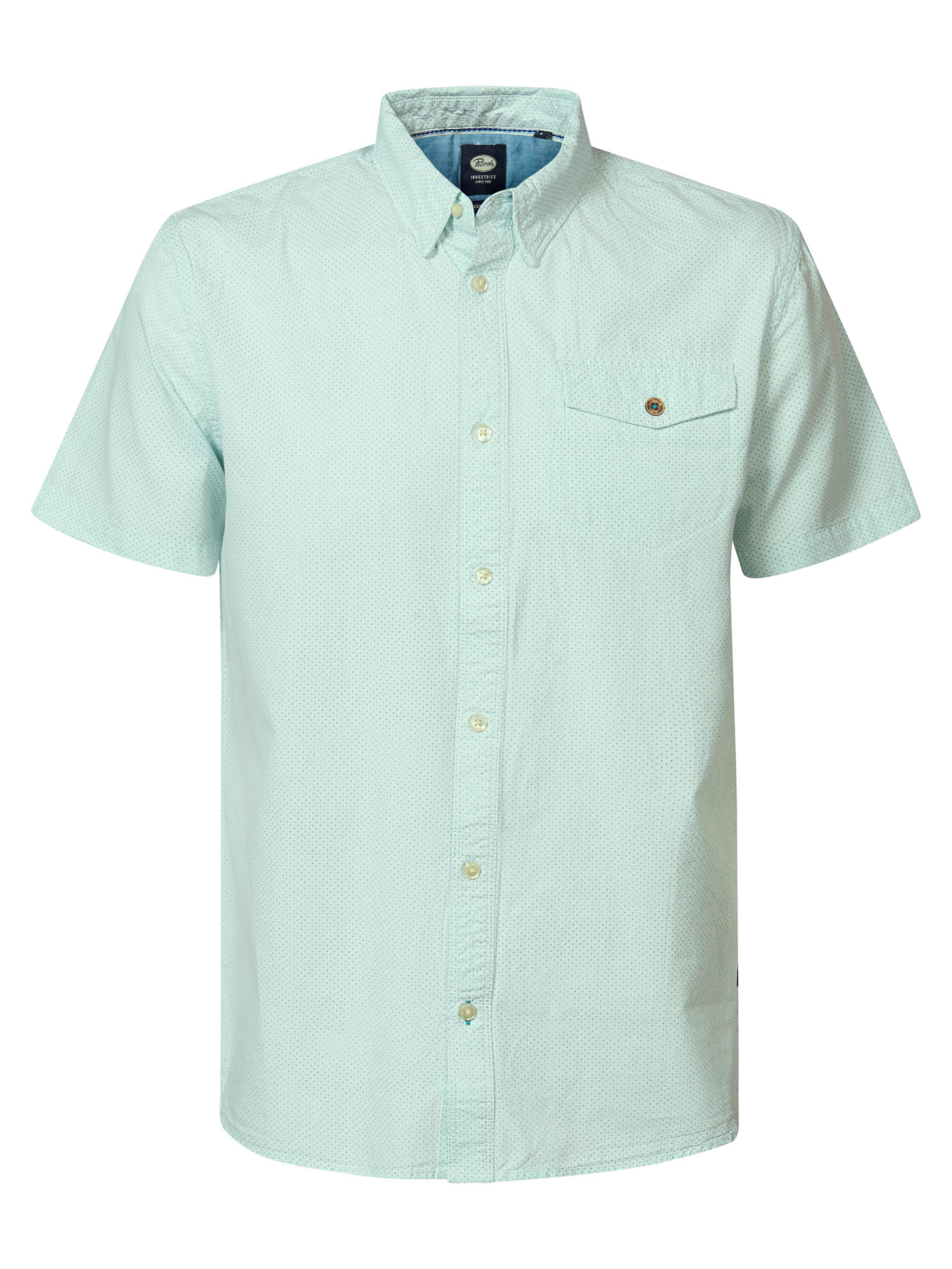 M-1040-SIS416-5180_F Petrol Industries Herren kurzarm Hemd in Aqua