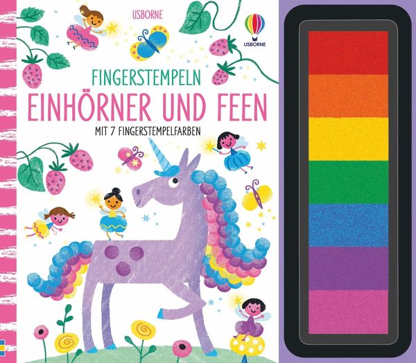 62771186z Usborne Fingerstempeln Buch - Einhörner und Feen