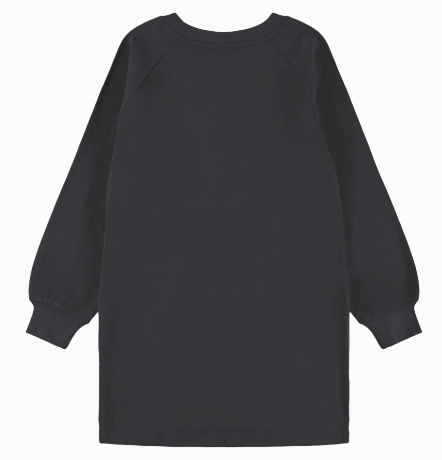 Molo Carola Sweatshirt-Kleid - Schwarz mit Smiley