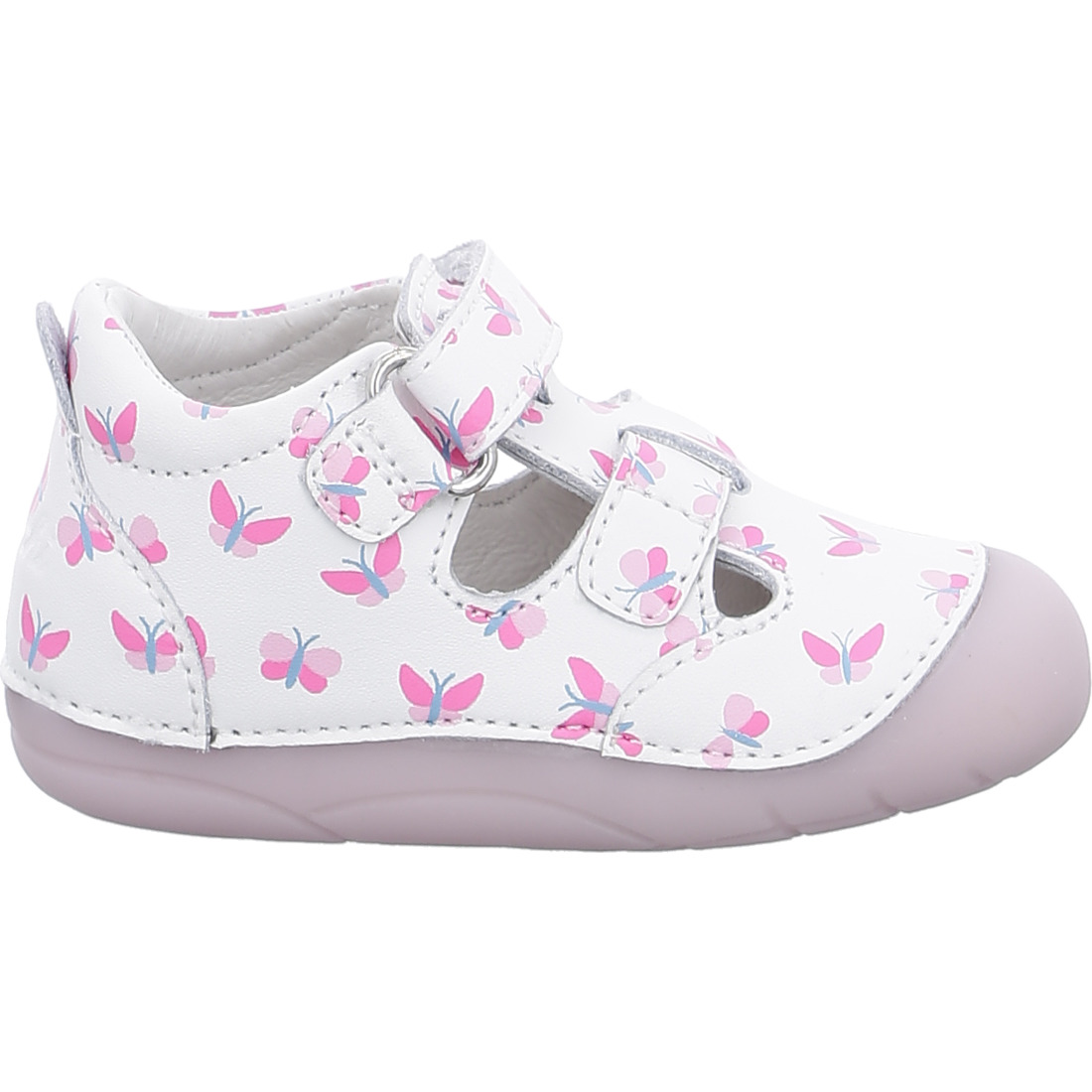 048332-3 Lurchi Leder Lauflernschuhe FLOTTY mit Klett - Schmetterlinge