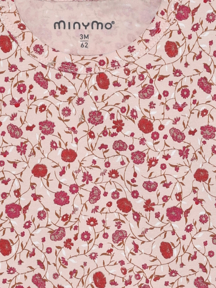 Minymo Langarm Jersey Bluse mit Allover Blumen in Pink