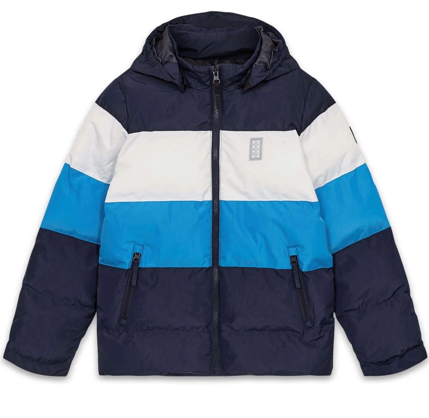 LEGO® Winterjacke/Steppjacke LWJIPE 705 gestreift in Blau und Weiß LEGO® Winterjacke/Steppjacke LWJIPE 705 gestreift in Blau und Weiß
