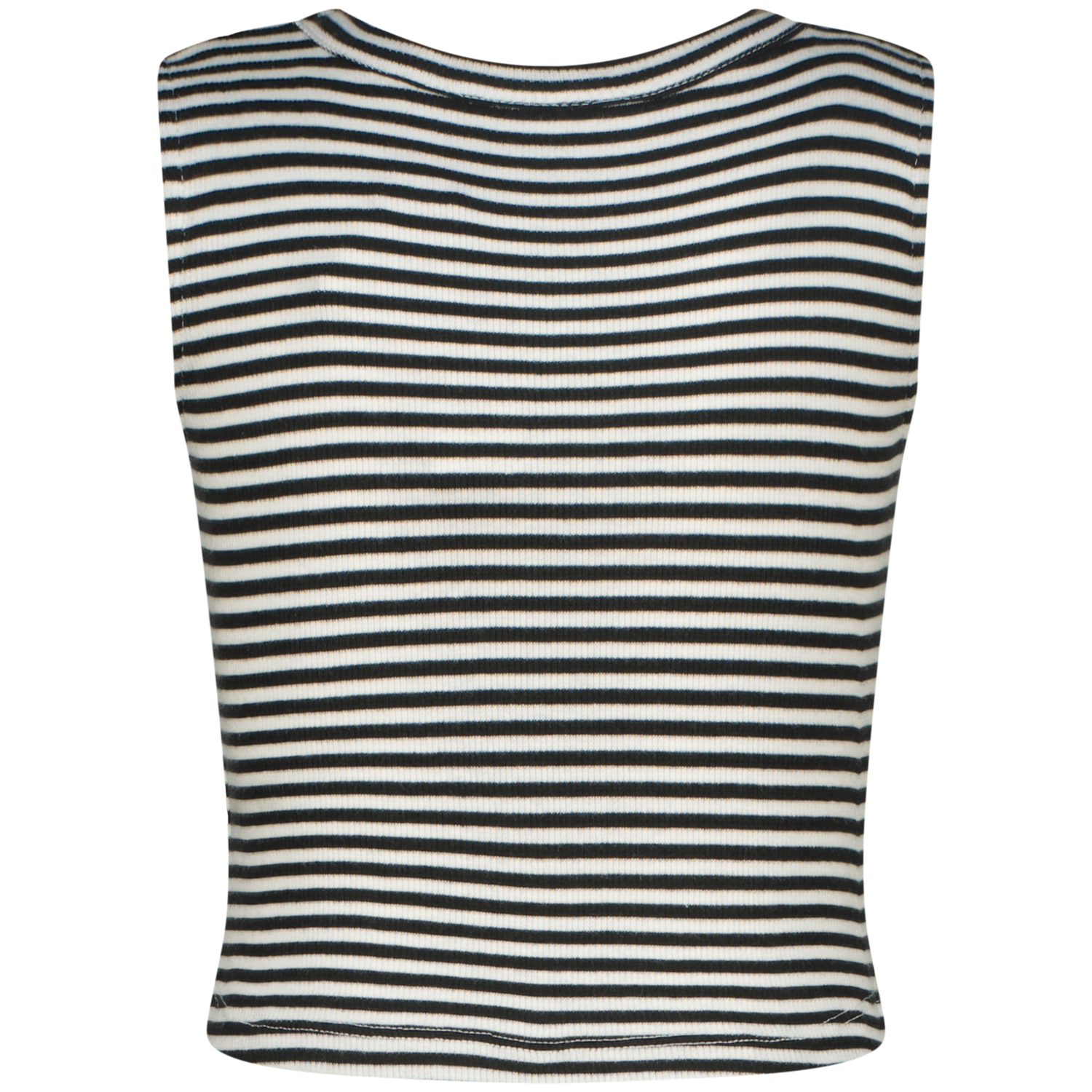 Vingino Crop Rib Top gestreift - Schwarz/Weiß - SALE