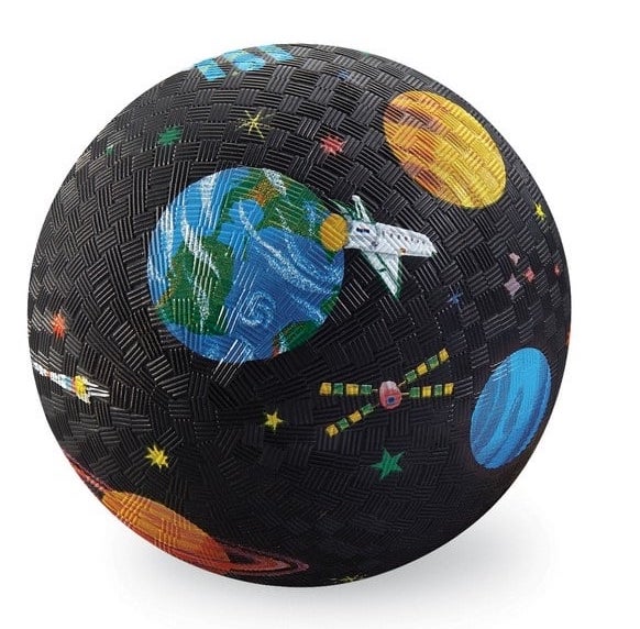 Crocodile Creek Spielzeug Ball Groß in Schwarz 18 cm - Natur - Space Exploration - Weltall
