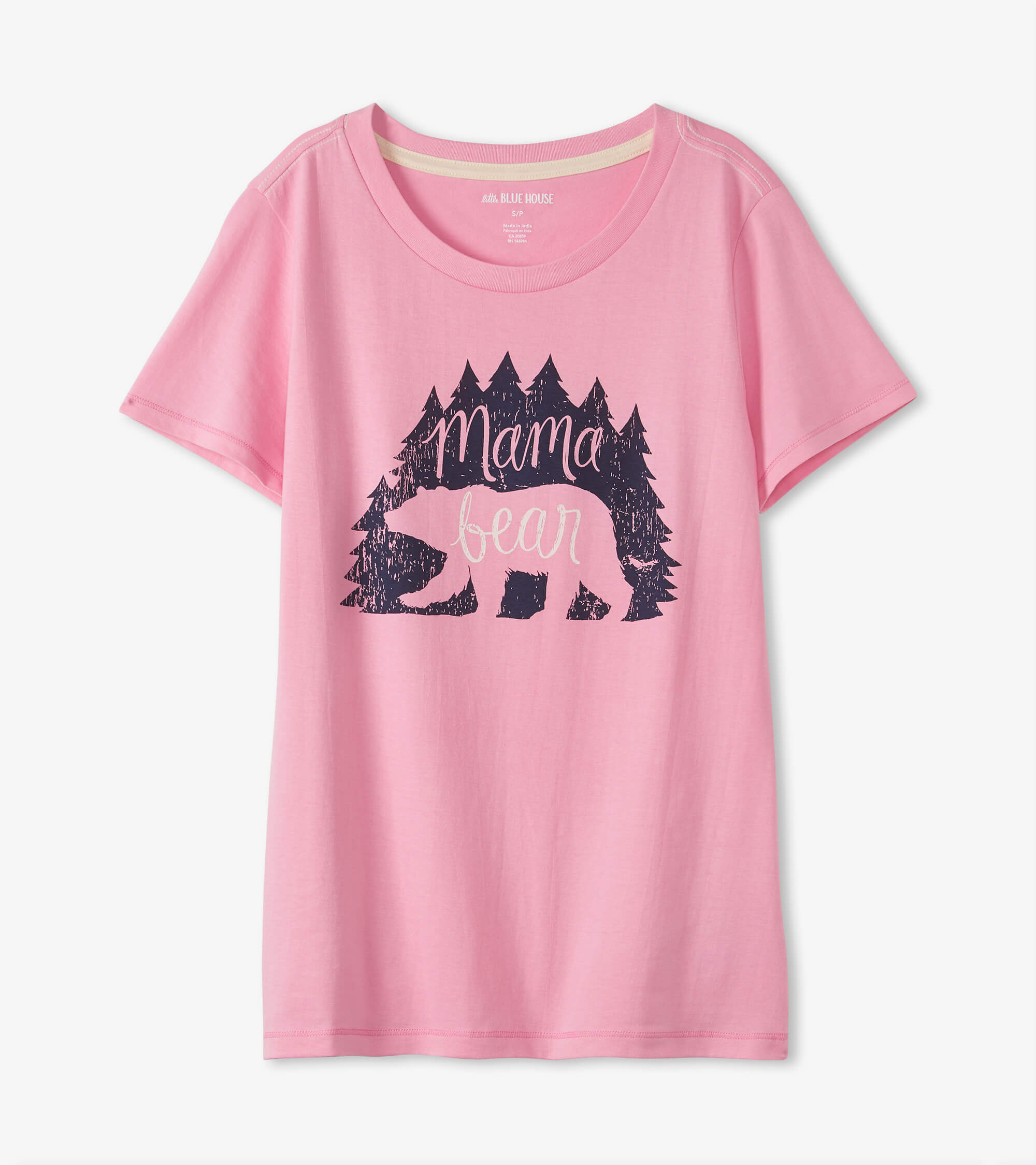 Little Blue House Damen Pajama T-Shirt - Woods Mama Bear