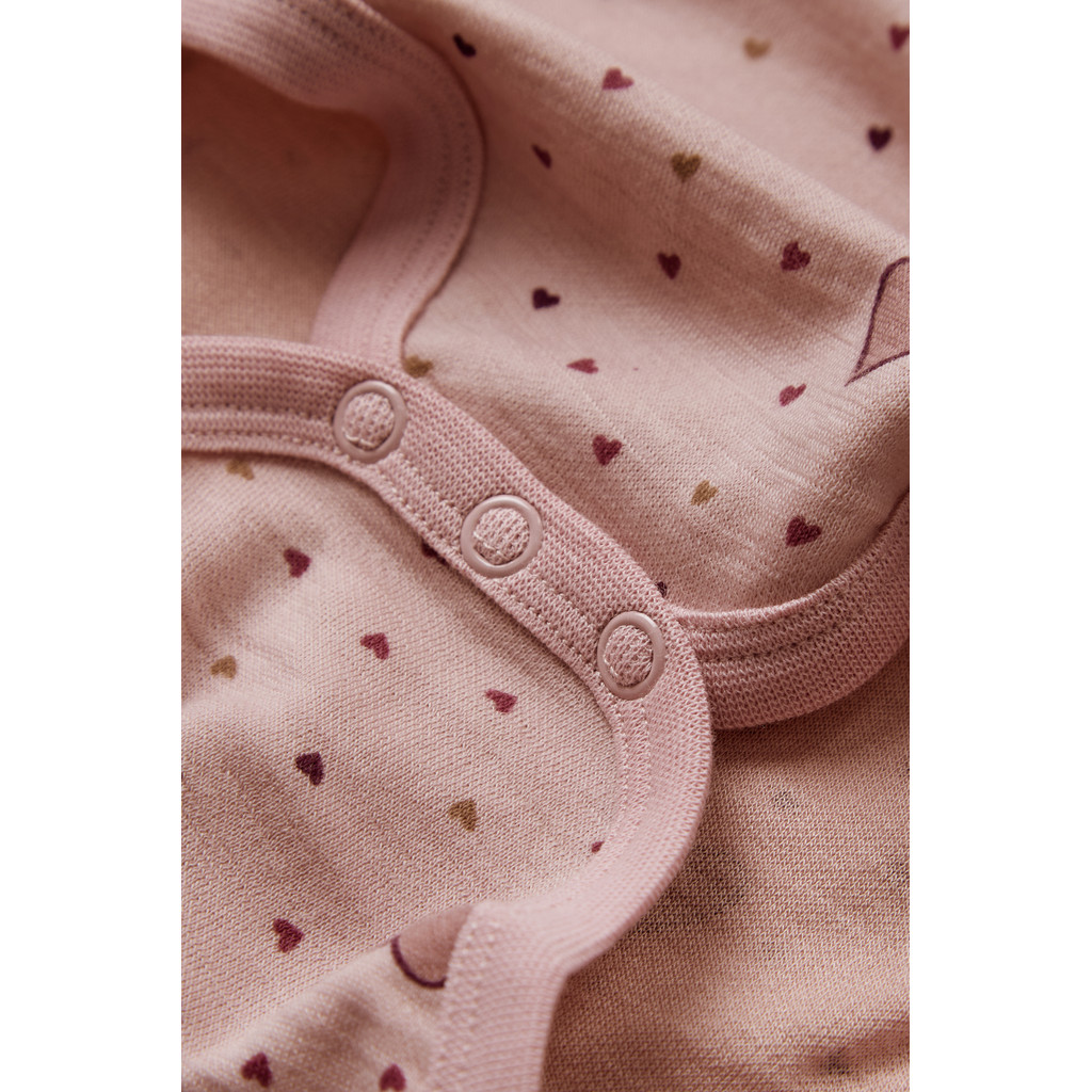 Hust & Claire Baloo Wolle Bambus Body in Rosa - Hearts Puff - Herzen Hust & Claire Baloo Wolle Bambus Body in Rosa - Hearts Puff - Herzen