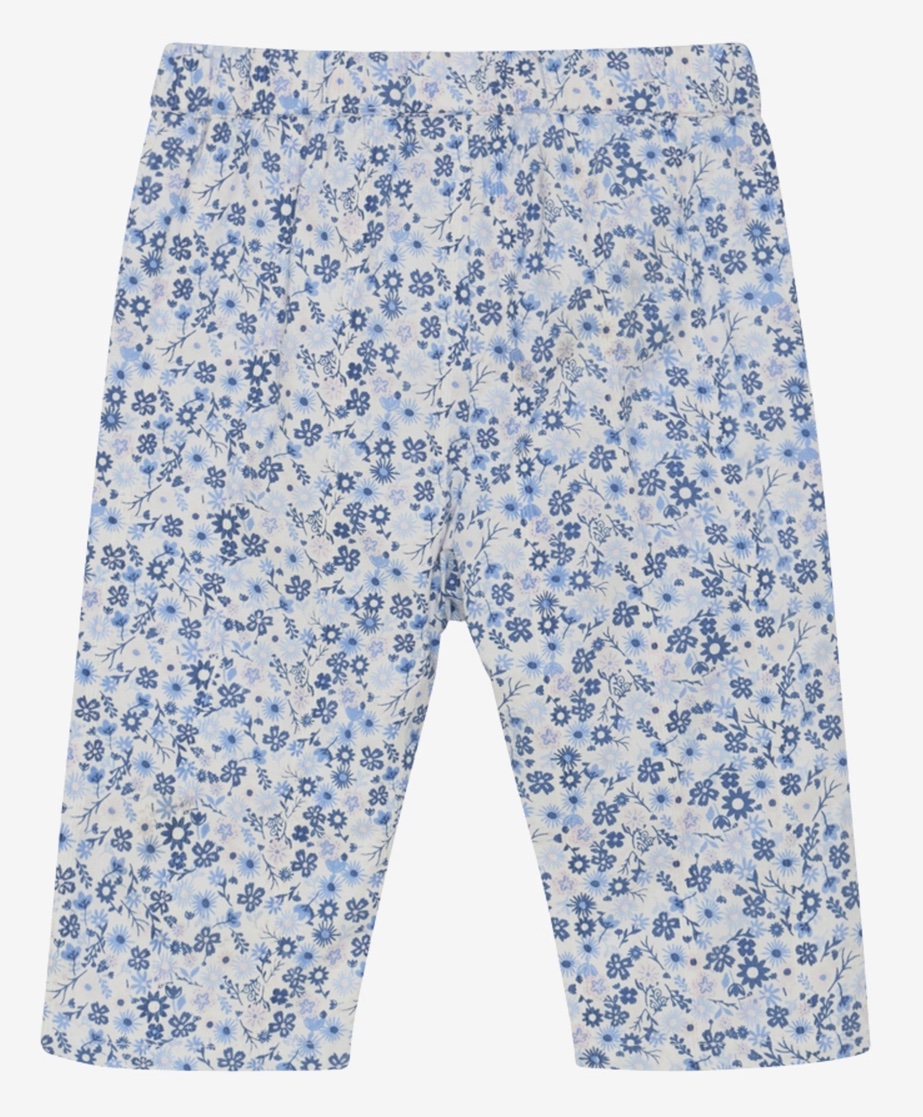 Minymo Baby Mädchen Hose Allover Blumen in Blau - SALE
