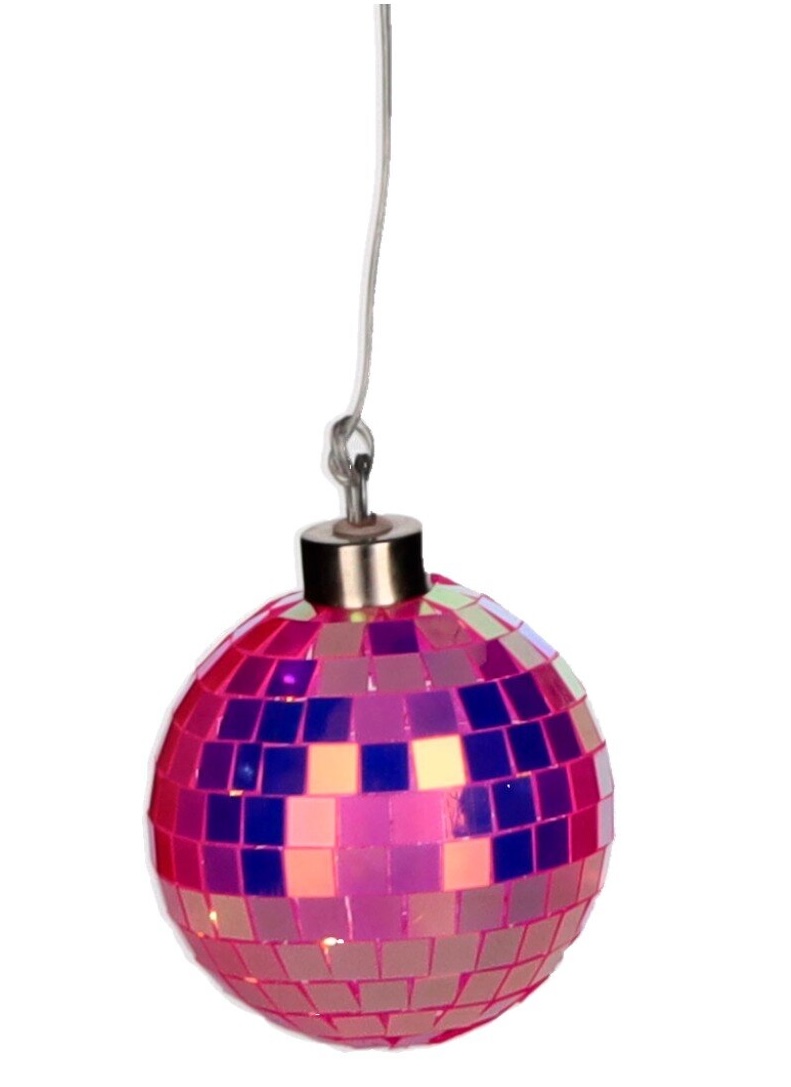 The Gift Company DISCO LED Kugel aus Glas in Neon Pink – 8 cm The Gift Company DISCO LED Kugel aus Glas in Neon Pink – 8 cm