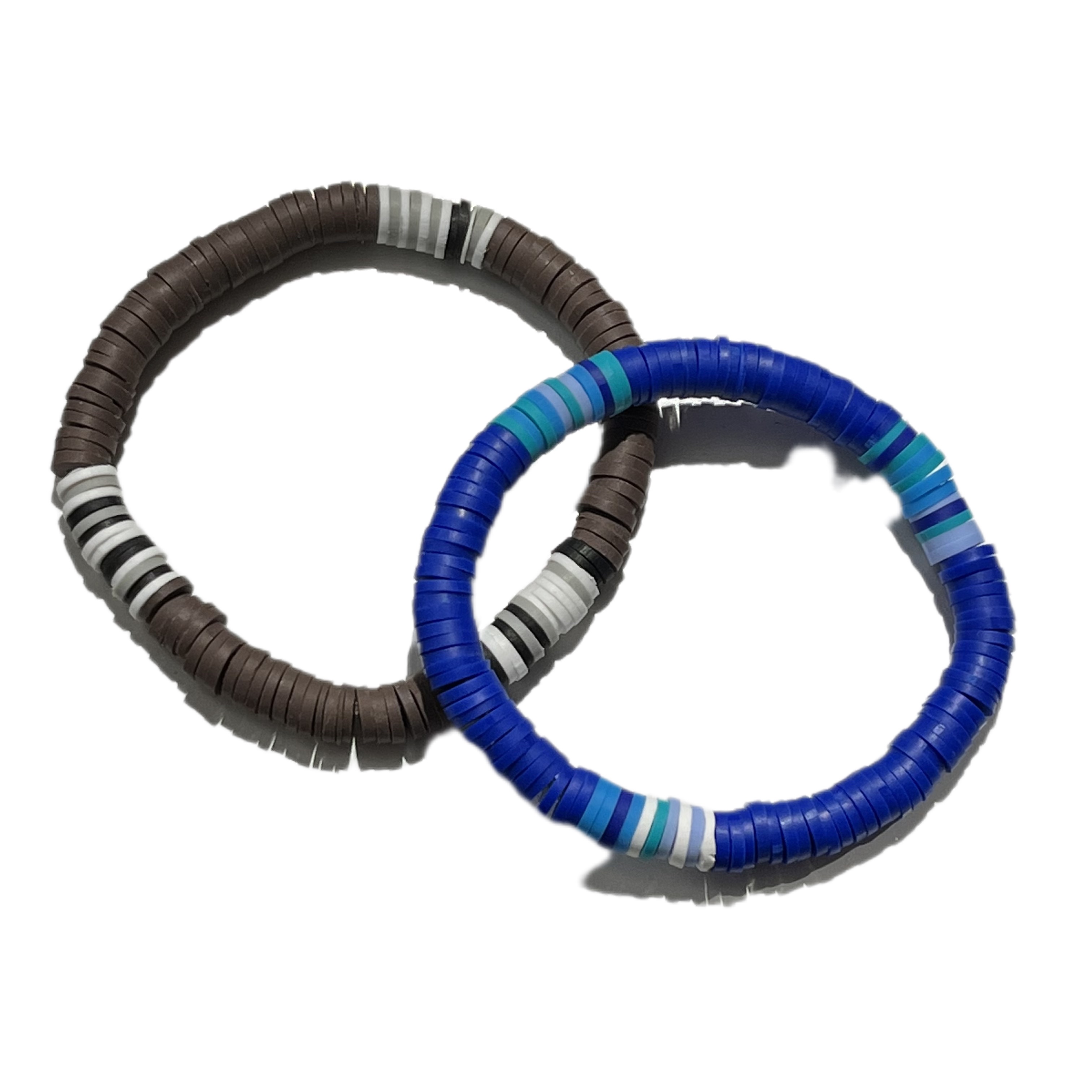 KisMe Fimo Armband Elastisch in Braun oder Royalblau
