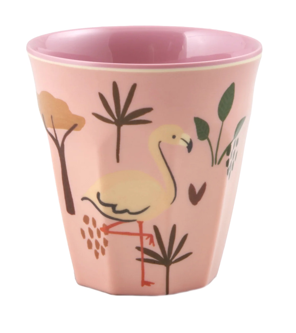 RICE Small Melamin Becher Kinderbecher - Rosa - Flamingo