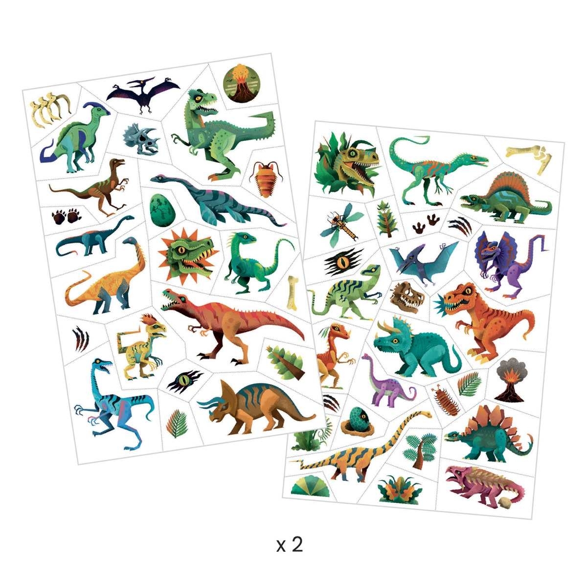 DJ09598-Tattoos-Dino-Club-2 Djeco Tattoos - Dino Club - Dinosaurier