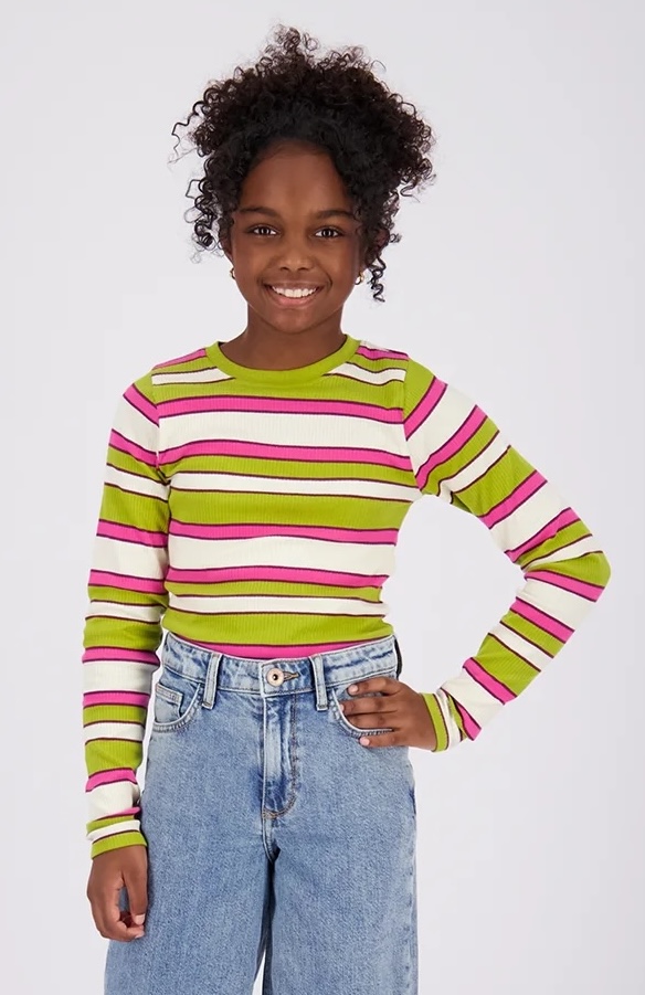 Vingnio Mädchen langarm Top Icon stripe - Golden Lime Vingnio Mädchen langarm Top Icon stripe - Golden Lime