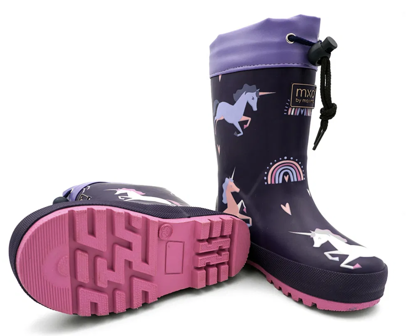 Maximo Regenstiefel mit Reflekt 3M, Stulpe & Winterfutter - allover Einhorn Maximo Regenstiefel mit Reflekt 3M, Stulpe & Winterfutter - allover Einhorn