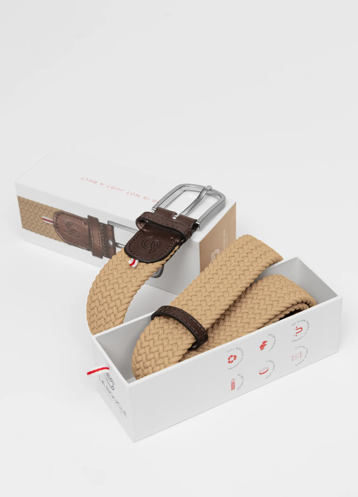 Boucle-082-Modifier_2048x2048 La Boucle DUBAI Herren Stretch Gürtel Mono Beige