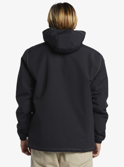 Quiksilver Rain Cloud Coach Jacke mit Kapuze für Herren - Schwarz - SALE Quiksilver Rain Cloud Coach Jacke mit Kapuze für Herren - Schwarz - SALE