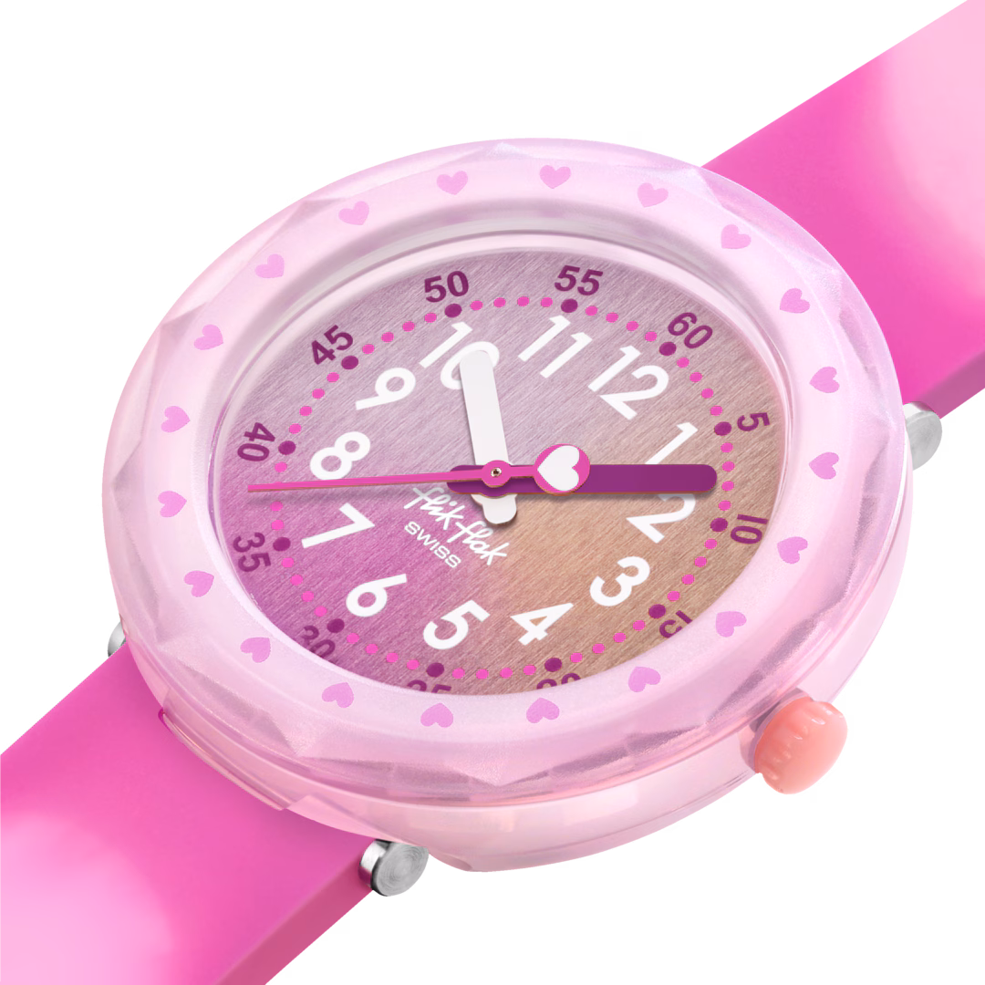 Flik Flak Kinderuhr Fuze in Pink - Pink Orange Farbverlauf Flik Flak Kinderuhr Fuze in Pink - Pink Orange Farbverlauf