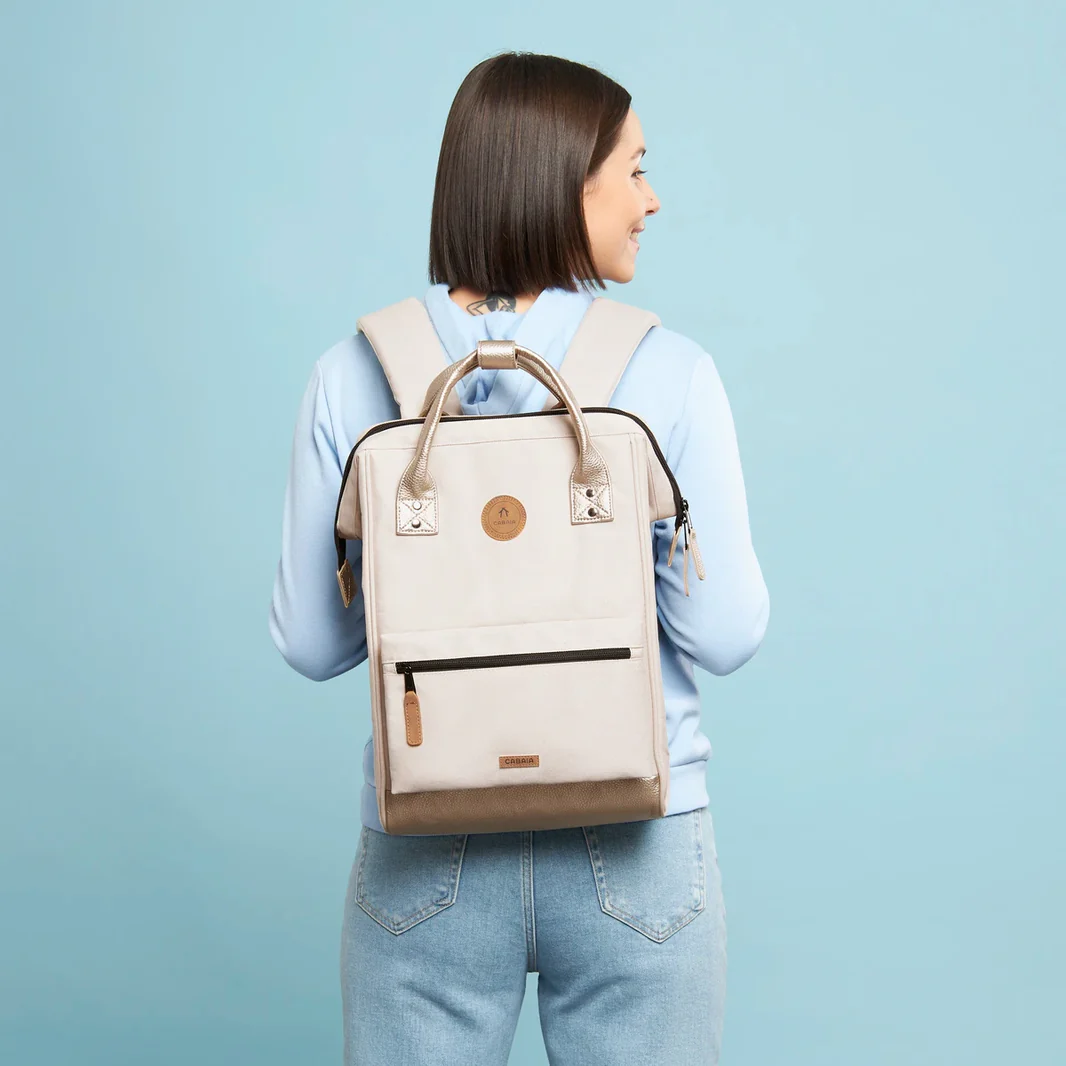 Cabaia ADVENTURER Rucksack Large ALGIERS - Creme & Gold Glam Cabaia ADVENTURER Rucksack Large ALGIERS - Creme & Gold Glam