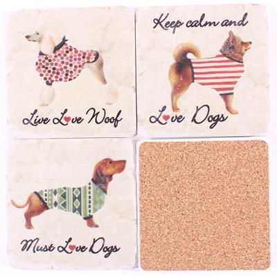 Lafinesse Stone Coaster - Hunde Liebe - Wähle von 4 Varianten