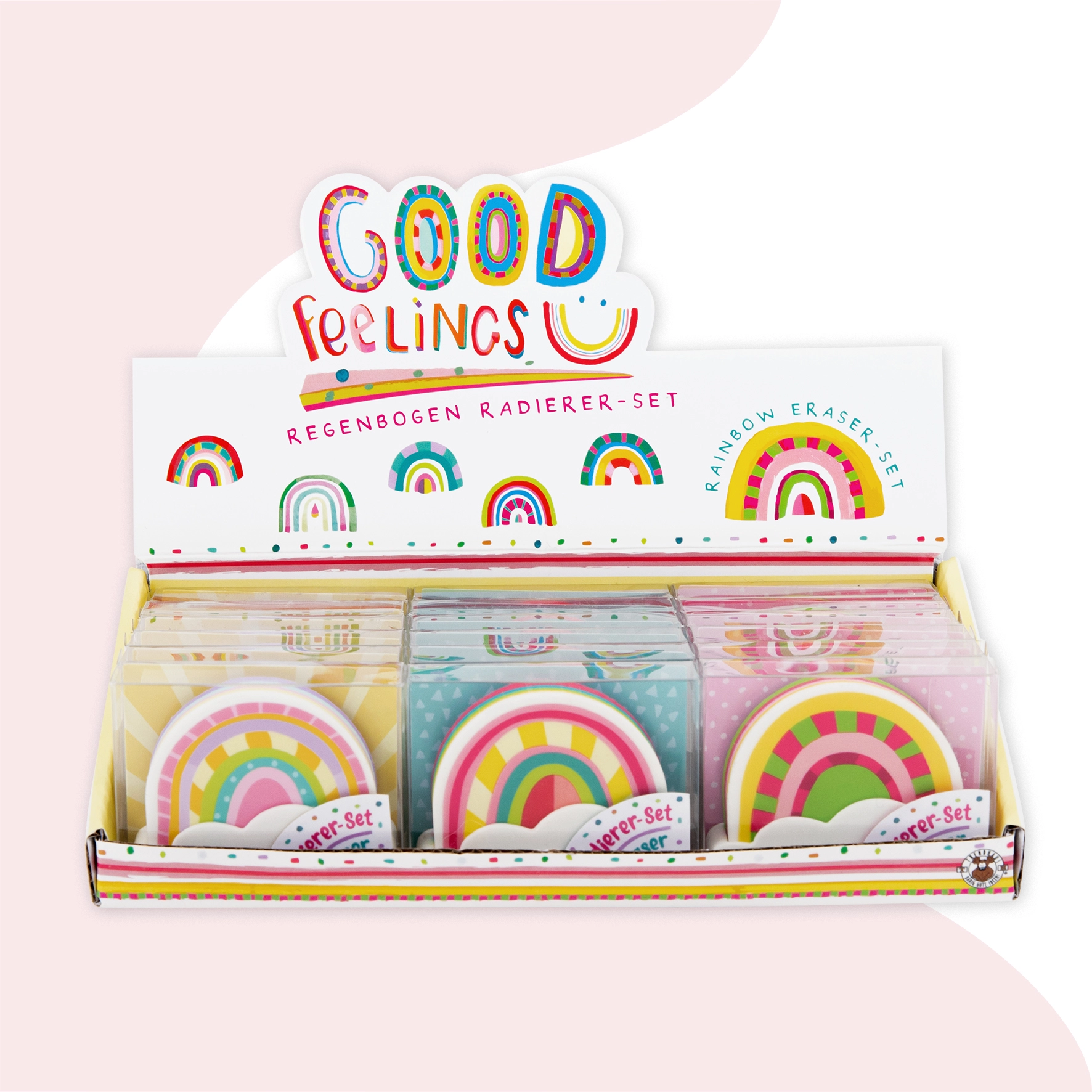 2e0c669dd4d9993700172821a84c97ea6144979847b7fa7082a56aad58bdc1c8 Trendhaus Good Feelings Radierer Set Regenbogen & Wolke