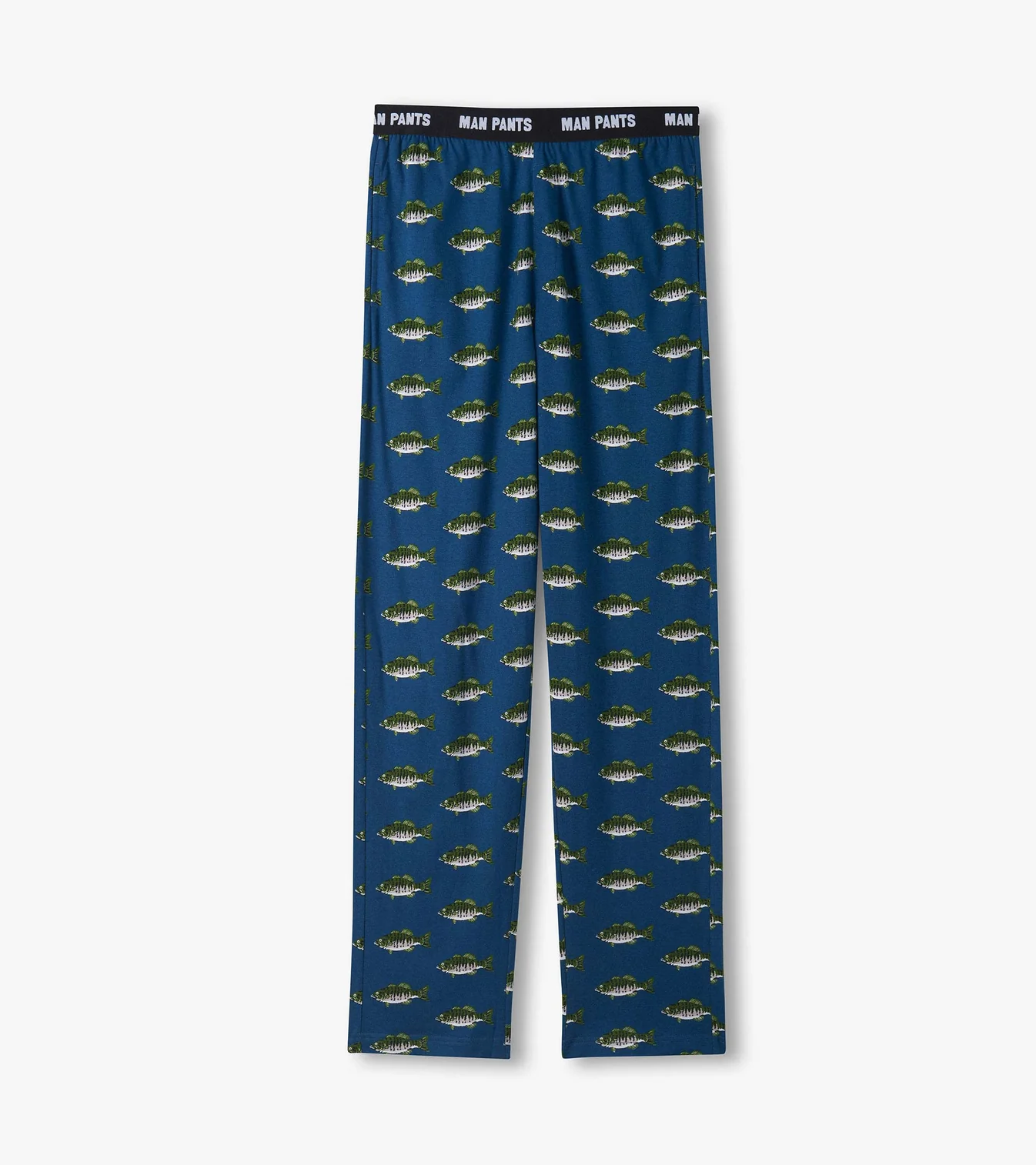 Little Blue House Herren Jersey Pyjama Hose in Blau - All over Bass - Barsche Little Blue House Herren Jersey Pyjama Hose in Blau - All over Bass - Barsche