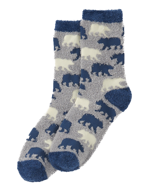 Little Blue House Damen Kuschelsocken - Cozy Fuzzy Socken - Bären
