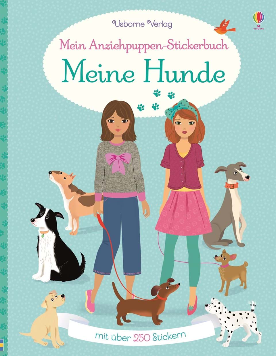 9781789410921 Usborne Anziehpuppen-Stickerbuch: Meine Hunde