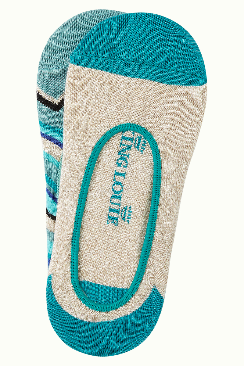 07036293_6 King Louie Sneaker Socken - 2er Pack - Türkis Chevron