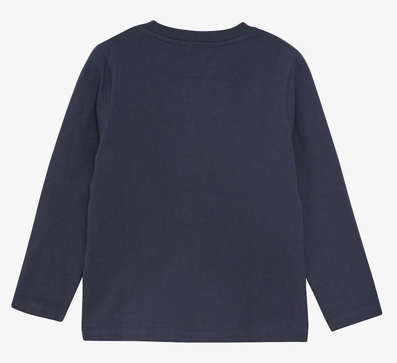 Minymo Kurzarm T-Shirt in Blue Nights Navy mit Wendepailletten - Traktor Minymo Kurzarm T-Shirt in Blue Nights Navy mit Wendepailletten - Traktor