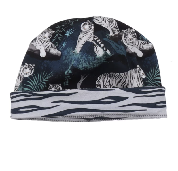 Walkiddy Beanie in Navy - White Tigers
