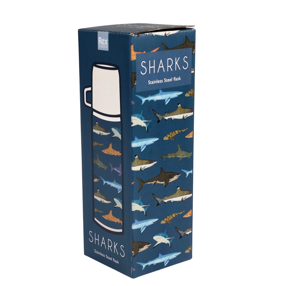 rex-london-thermosflasche-sharks4 Rex London Thermosflasche & Tasse - Sharks - Haifische