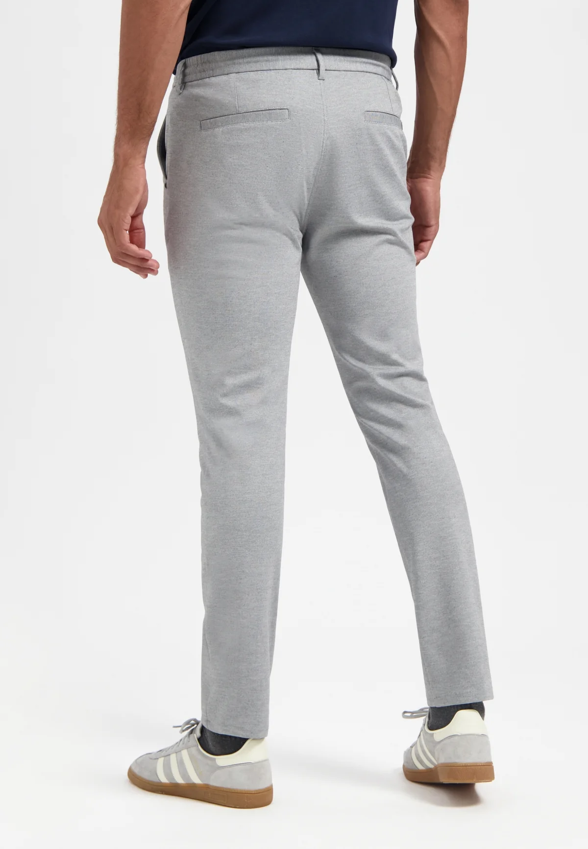 NO EXCESS Chino Stretchhose - Grau Melange