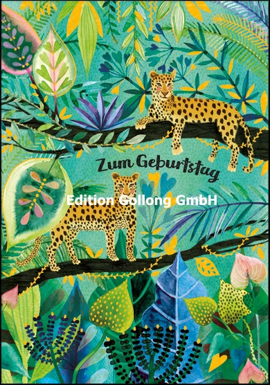 Edition Gollong Geburtstagskarte - Mila Marquis - Leoparden