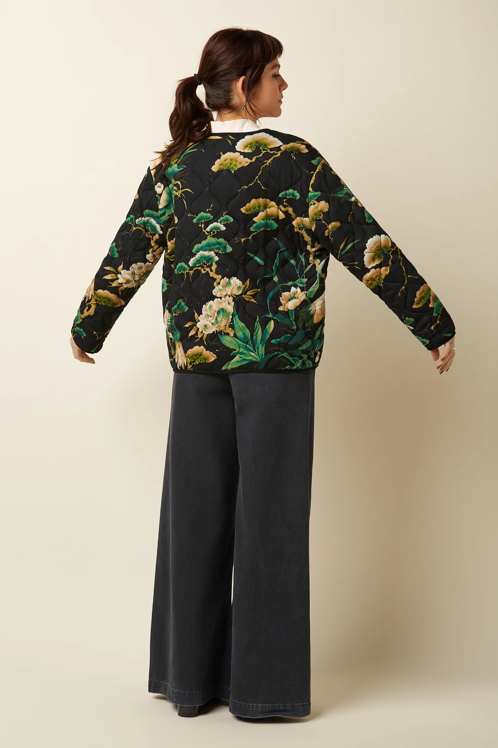 King Louie Peppa Palazzo Jeans Pants Rock Denim in Schwarz 