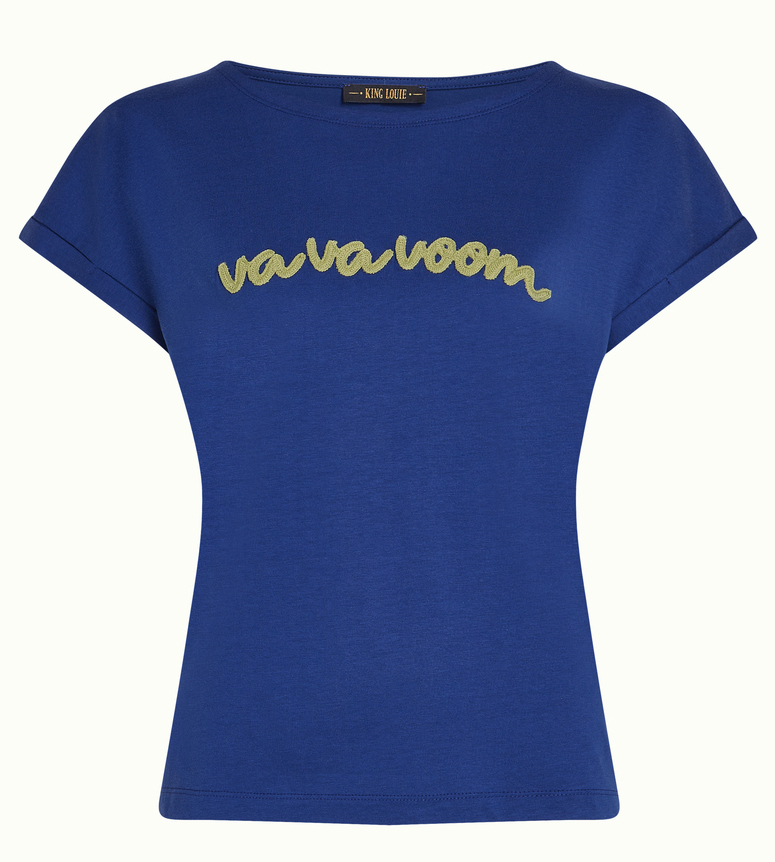 King Louie Aria Top T-Shirt in Royalblau - VaVaVoom