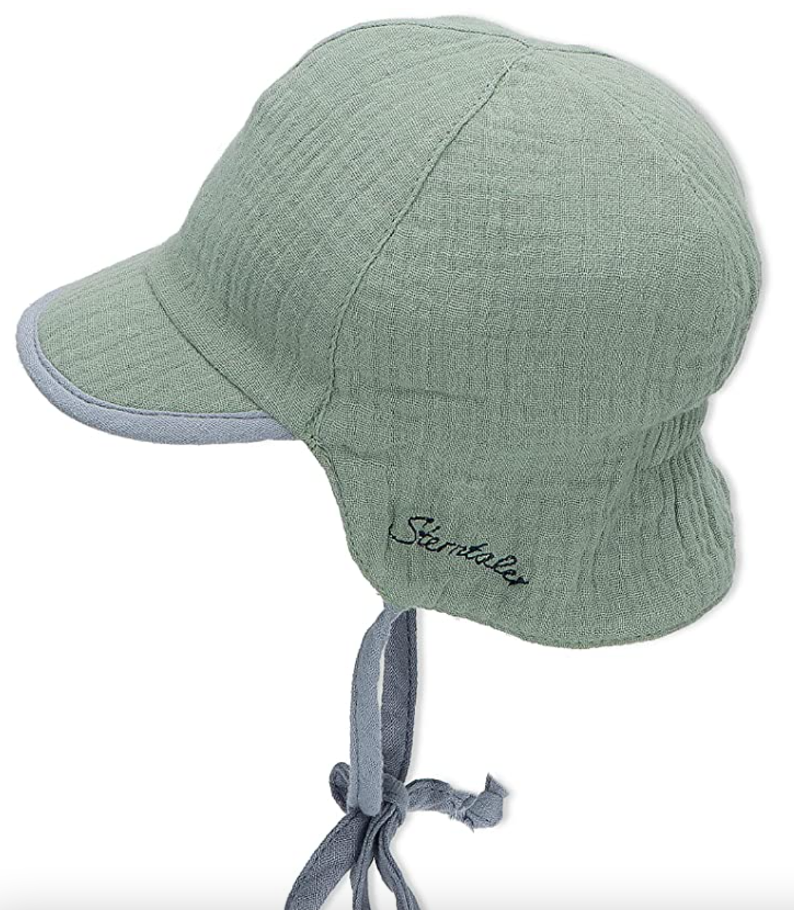 Bildschirmfoto-2022-03-27-um-15-00-54 Sterntaler Baby Wendemütze - Sonnenmütze mit Nackenschutz - Blau & Grün UV Schutz 50+