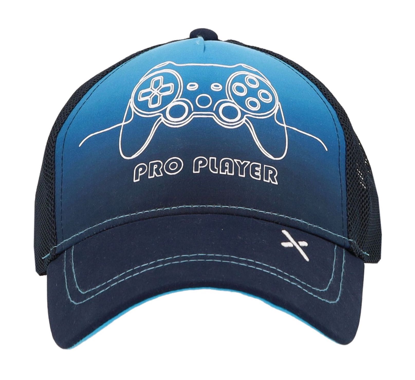 Maximo Trucker Cap mit Snapback Verschluß in Blau - Gamer Pro Player Maximo Trucker Cap mit Snapback Verschluß in Blau - Gamer Pro Player