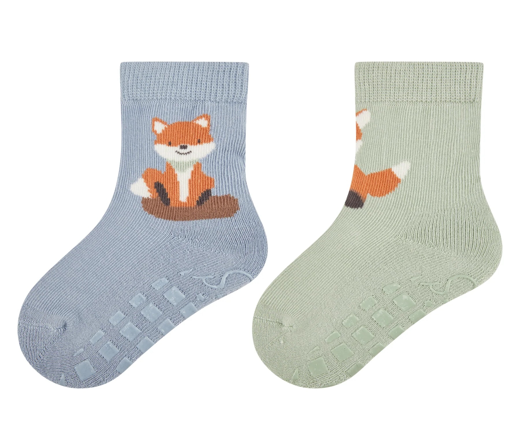 Sterntaler ABS-Socken Stoppersocken Doppelpack in Blau & Grün - Fuchs 