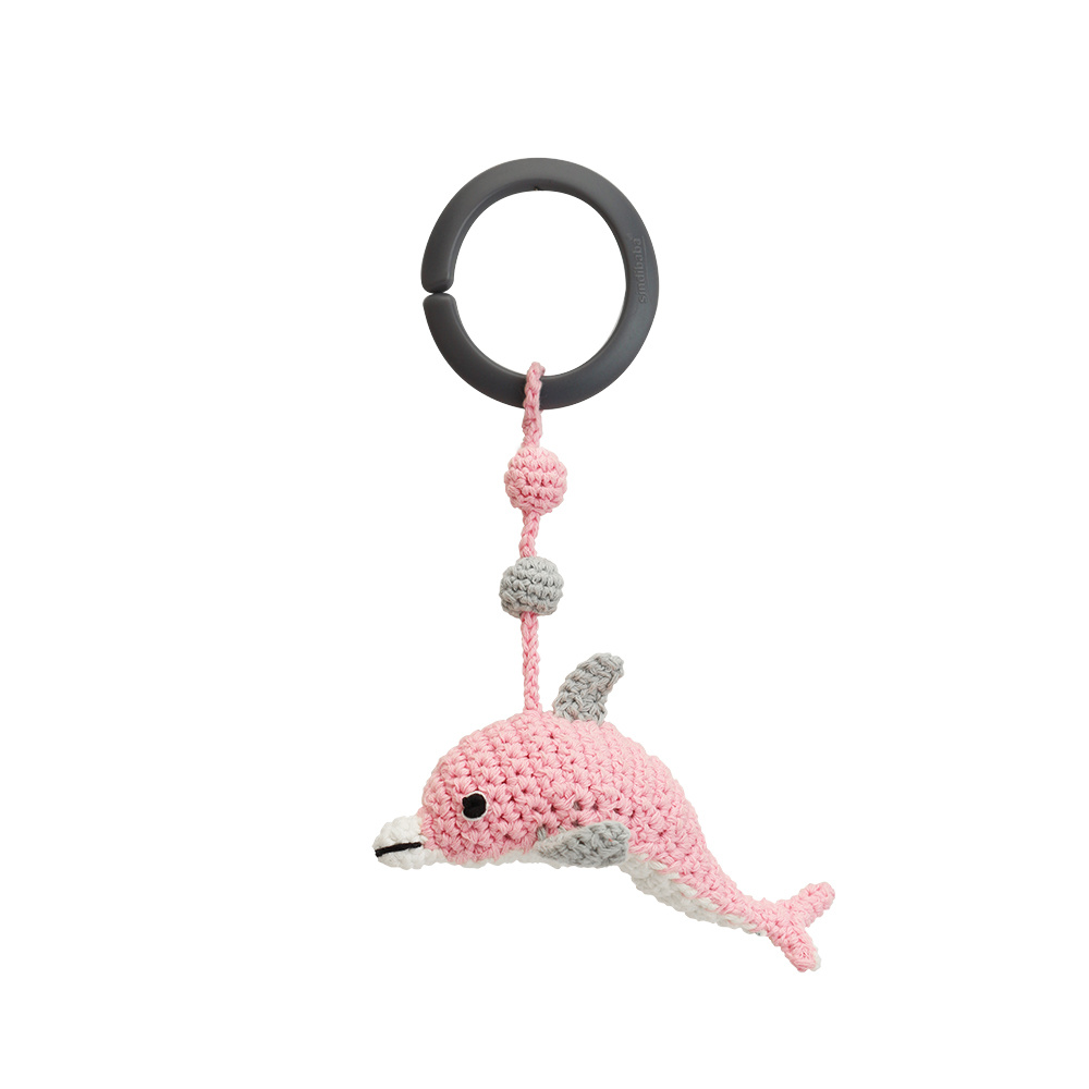 Sindibaba Bambus Anhänger Delfin in Rosa