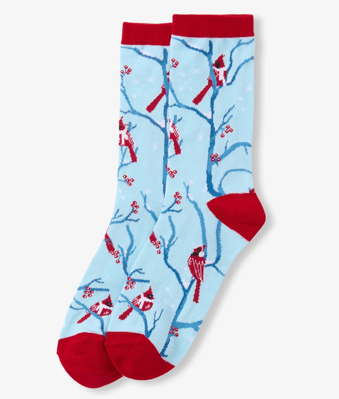 Little Blue House Damen Socken in Hellblau & Rot - Winter Cardinals Little Blue House Damen Socken in Hellblau & Rot - Winter Cardinals