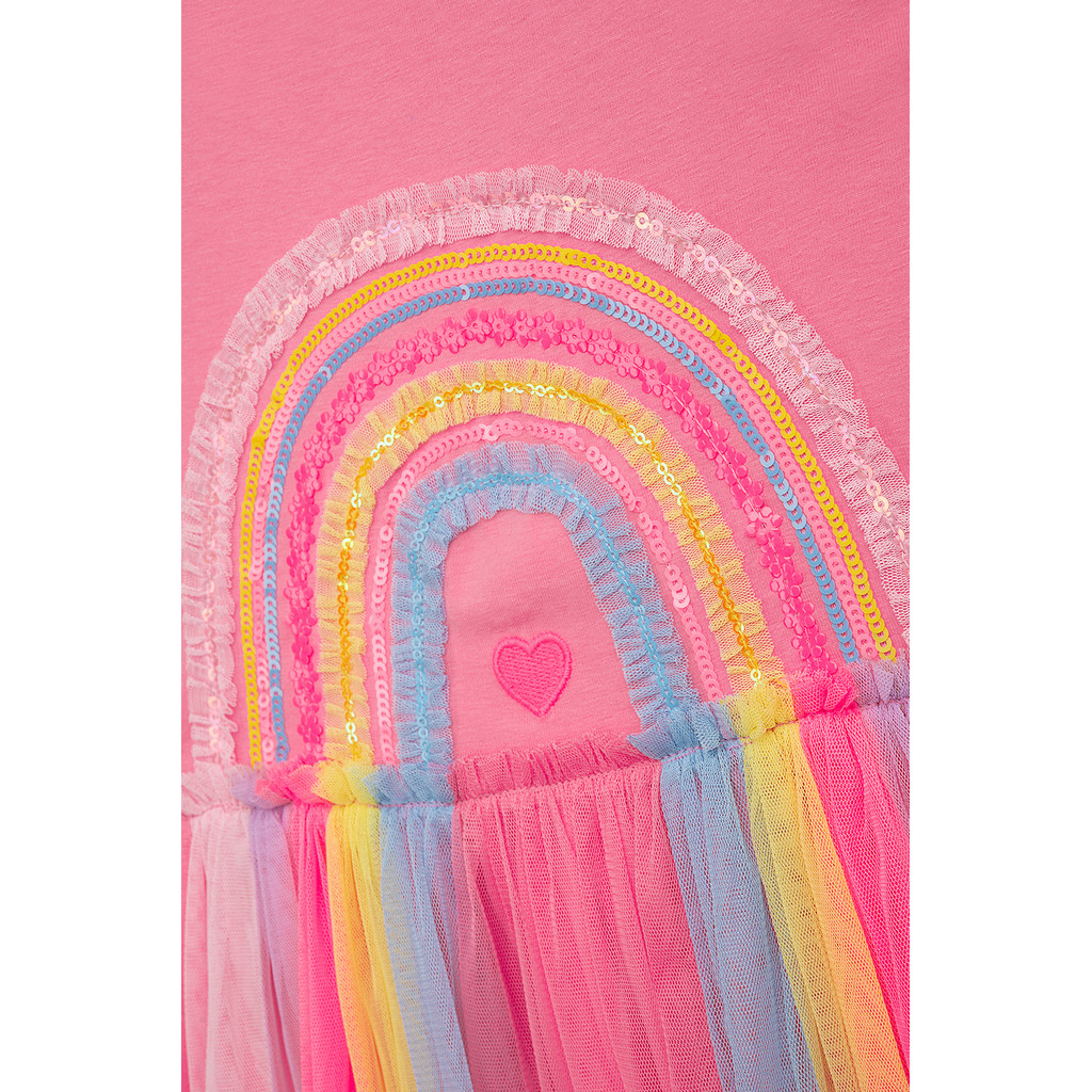 Danamade DCARLA Zauberhaftes Regenbogen Kleid mit Tüllrock