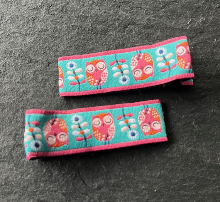 Wowzers Designer Clips - Pink Eulen - 1 Paar 