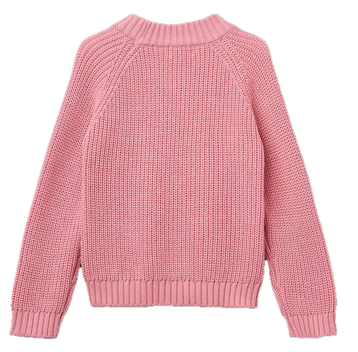 Copenhagen Colors Grobstrick GOTS Bio-Baumwolle Klassik Rundhals Pullover in Blossom Rosa