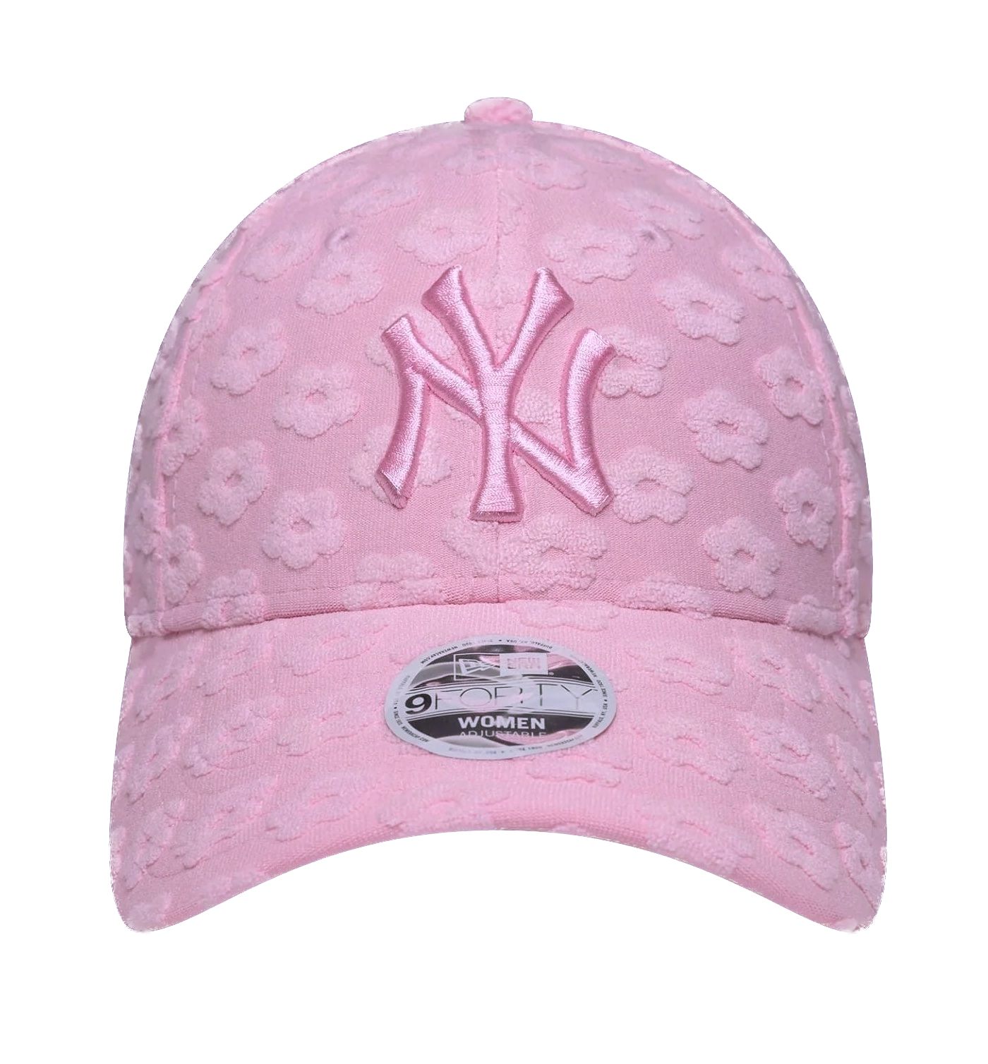 New Era Pastellrosa LA Dodgers Damen MLB Floral 9FORTY Verstellbare Cap - Frottee Blumen Rosa