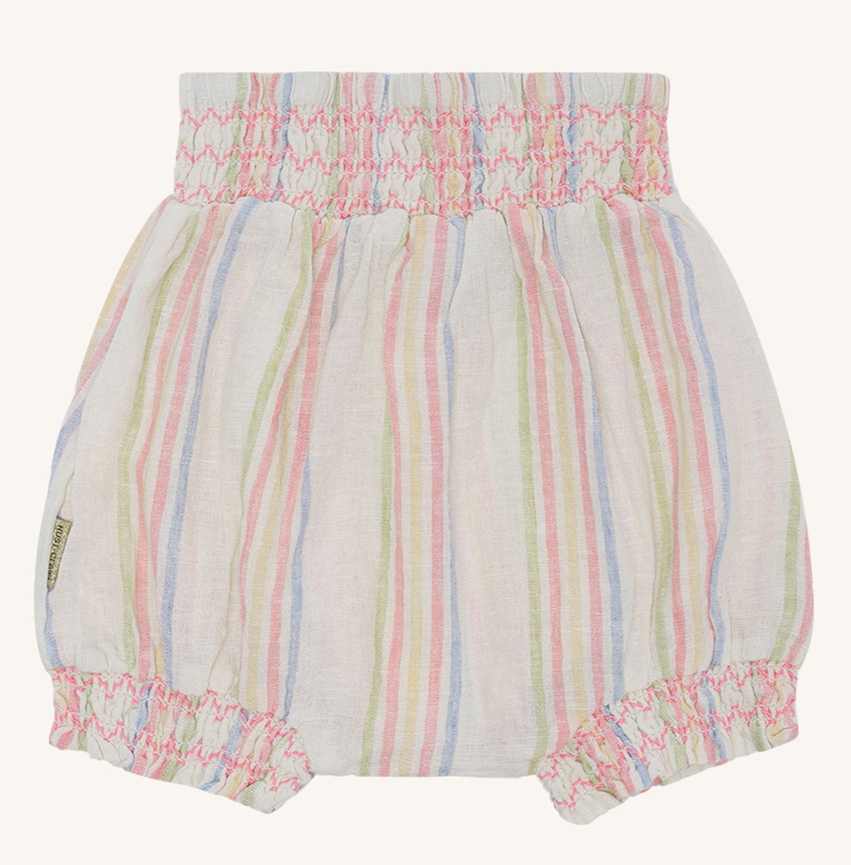 Hust & Claire Hilma Hello Leinen Baby Bloomer Höschen Short Pastell Gestreift Hust & Claire Hilma Hello Leinen Baby Bloomer Höschen Short Pastell Gestreift