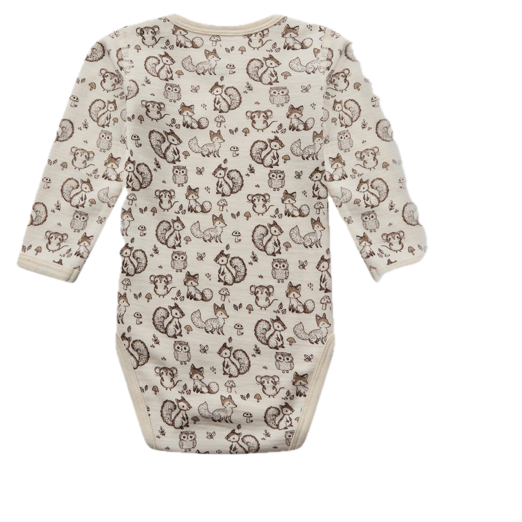 Hust & Claire Bo Wolle Body in Creme - Woodland Waldtiere