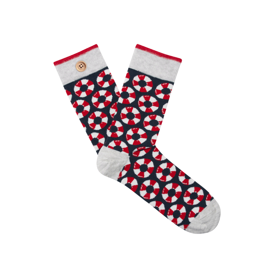 GAC-CABAIA-CHAUSSETTES-SOCKS-MAN-NASSIM-ET-CHLOE-RED-SS22-RGB-BD Cabaia Herren Socken - NASSIM & CHLOE - Schwimmringe