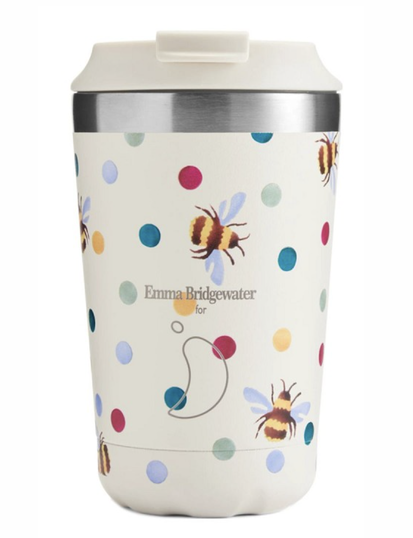 Chillys Coffee Cup Thermos Kaffeebecher Auslaufsicher - 340ml Emma Bridgewater Polka Dots & Bees - Bienen Chillys Coffee Cup Thermos Kaffeebecher Auslaufsicher - 340ml Emma Bridgewater Polka Dots & Bees - Bienen