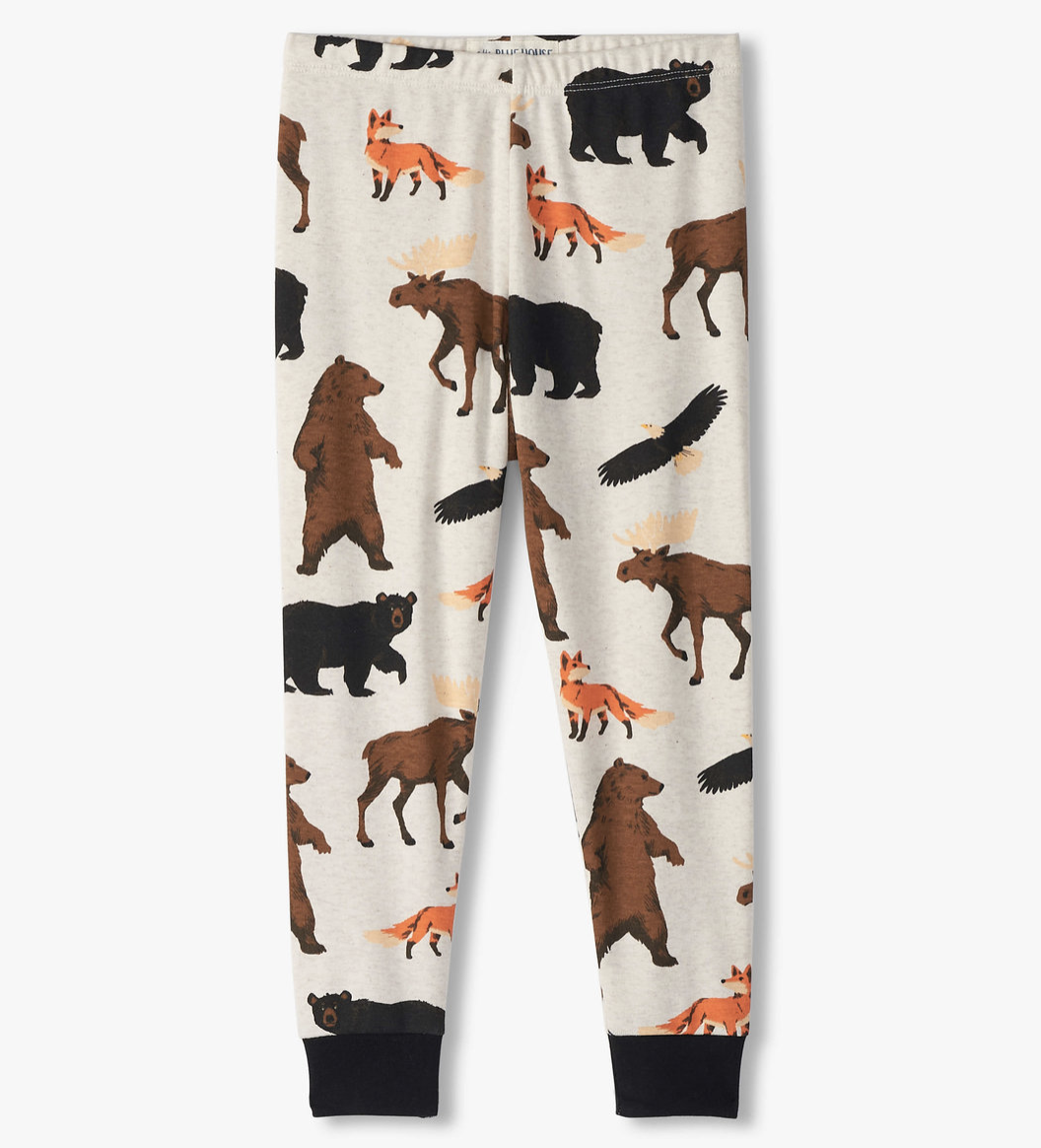 Little Blue House Langarm Kinder Pyjama - Wildlife - Wilde Tiere - SALE