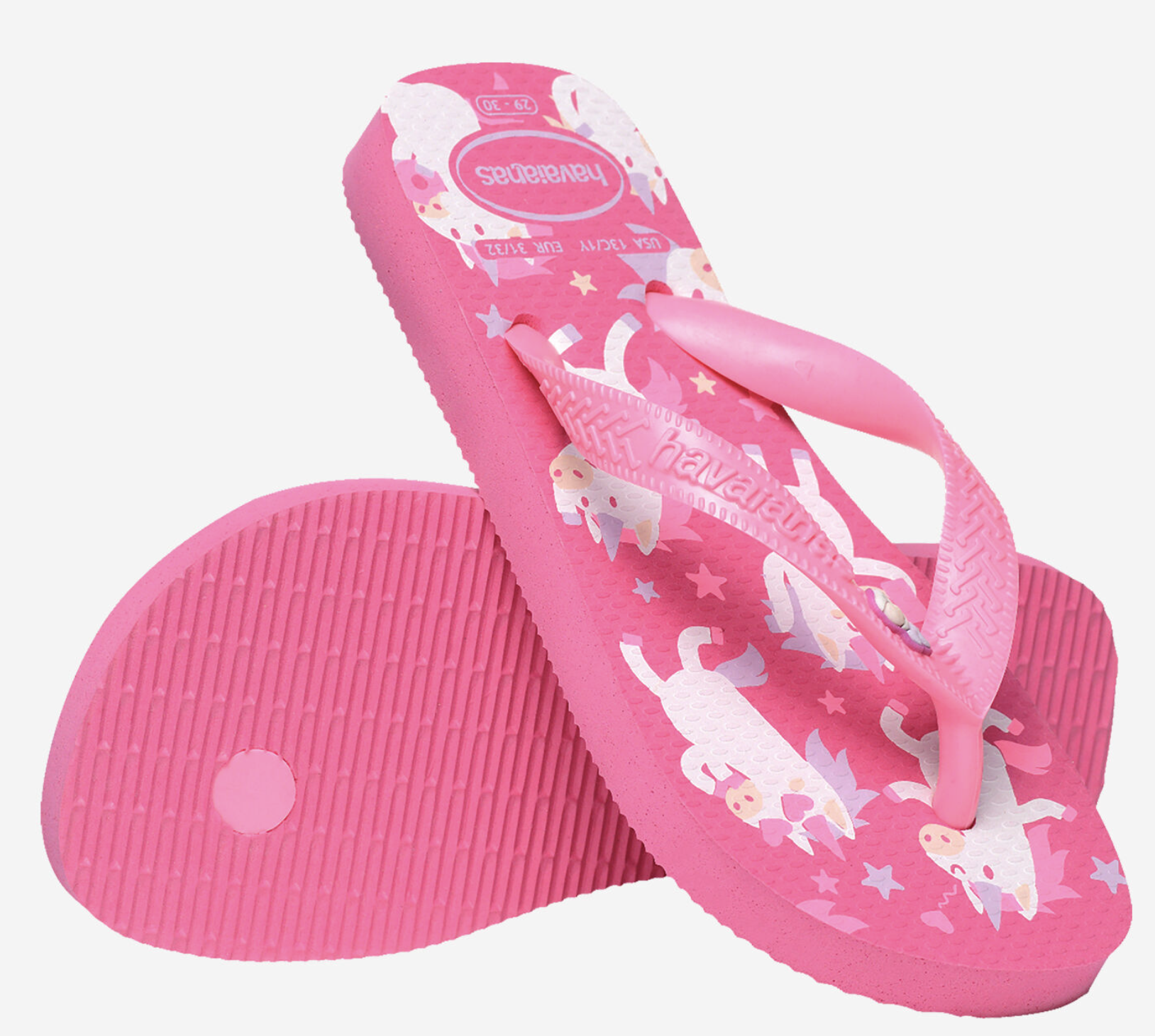 Havaianas Kids Mädchen Flip Flops - Pink Einhorn Havaianas Kids Mädchen Flip Flops - Pink Einhorn