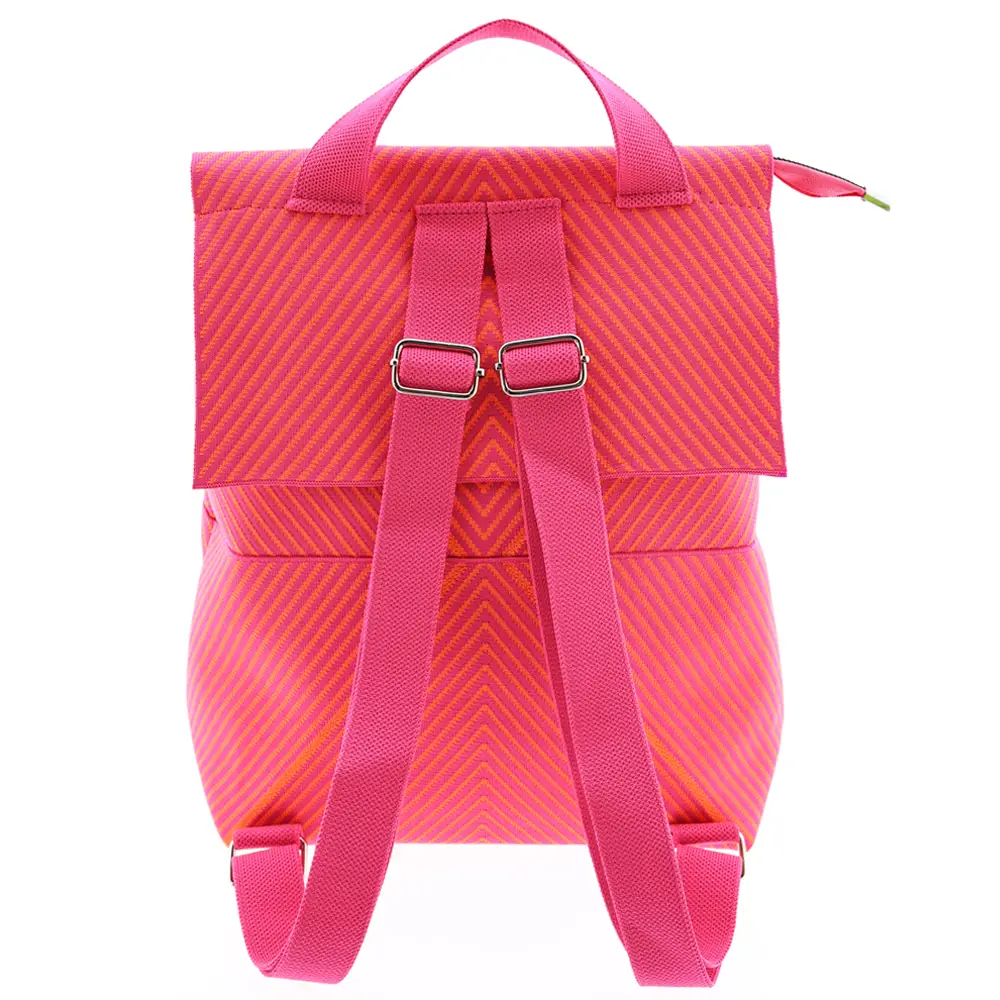 LOT83 Rucksack Romy Fuchsia in Pink & Orange Zick Zack